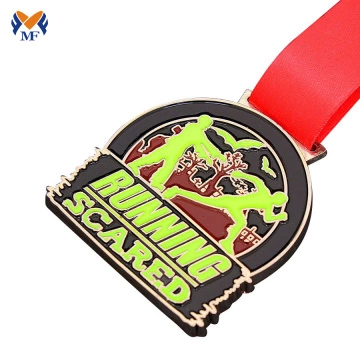 Soft enamel and hard enamel custom race medals